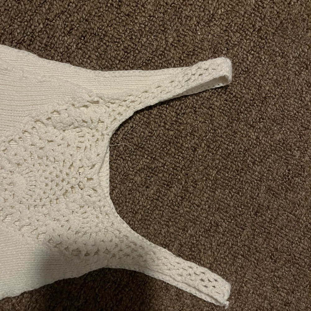 L.A. hearts; white/offwhite/cream, tank top, size S,runs slightly large (s/m?)